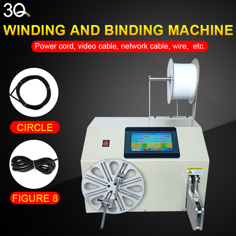 Machine semi-automatique d'enroulement et de reliure d'attaches de câble